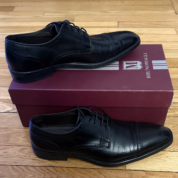 Bruno Magli Black Leather Oxfords main image 5